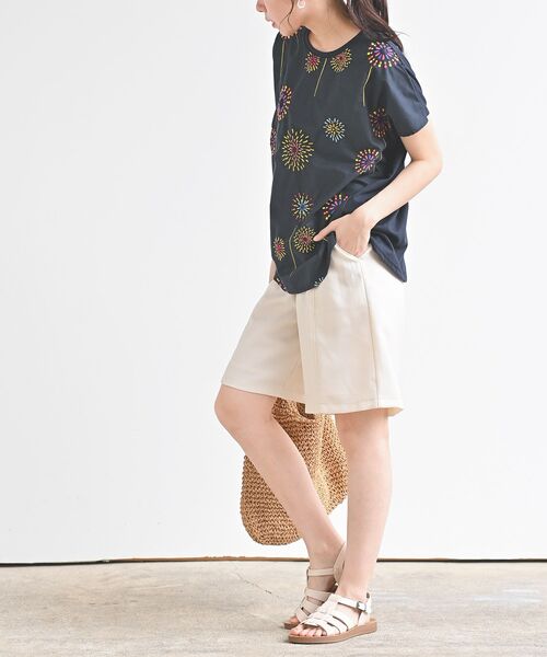 rps（アールピーエス）の「前身布帛刺繍切替カットプルオーバー（Tシャツ/カットソー・レディース・ライトグレー/ネイビー/オフホワイト/ホワイト系その他2・M）」の16枚目の写真