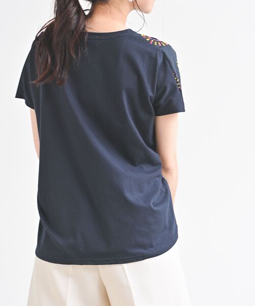 rps（アールピーエス）の「前身布帛刺繍切替カットプルオーバー（Tシャツ/カットソー・レディース・ライトグレー/ネイビー/オフホワイト/ホワイト系その他2・M）」の20枚目の写真