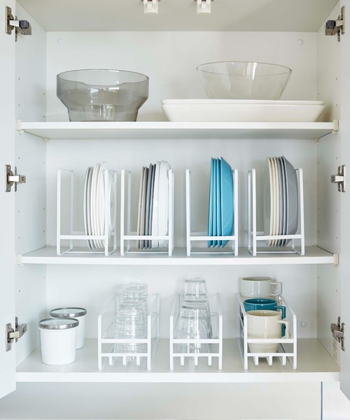 TIMELESS COMFORT（タイムレスコンフォート）の「tower　(タワー)　スリム　マグボトル＆コップラック（キッチン収納・レディース・ホワイト/ブラック・ONE SIZE）」の3枚目の写真