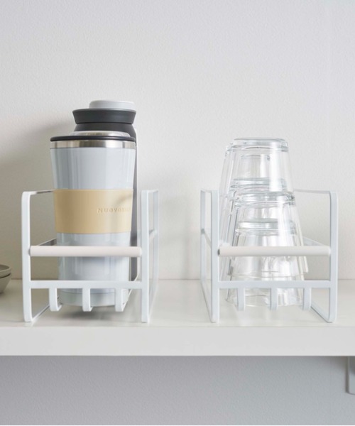 TIMELESS COMFORT（タイムレスコンフォート）の「tower　(タワー)　スリム　マグボトル＆コップラック（キッチン収納・レディース・ホワイト/ブラック・ONE SIZE）」の16枚目の写真