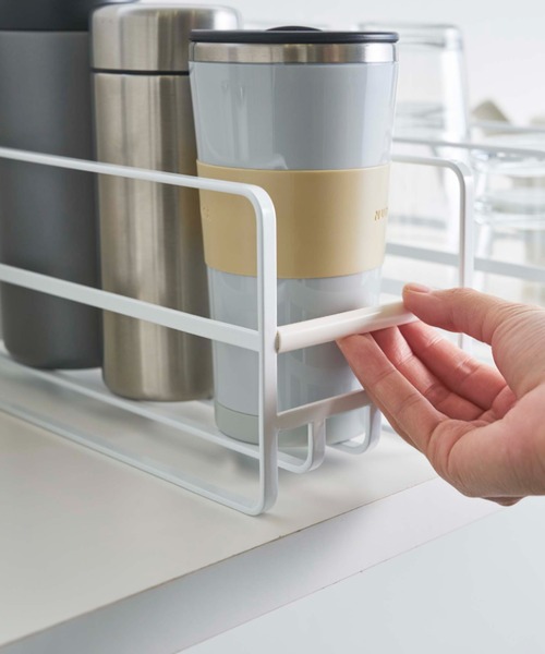 TIMELESS COMFORT（タイムレスコンフォート）の「tower　(タワー)　スリム　マグボトル＆コップラック（キッチン収納・レディース・ホワイト/ブラック・ONE SIZE）」の11枚目の写真