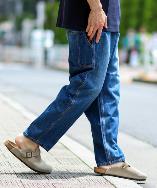 B.C STOCK(ベーセーストック)の「WIDE TAPERED PAINTER(デニムパンツ・メンズ・ネイビー/ブルー系その他・MEDIUM/LARGE/SMALL)」の1枚目の写真