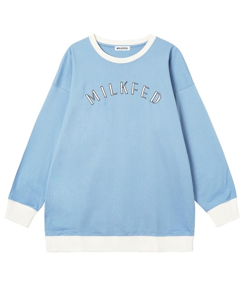 MILKFED.（ミルクフェド）の「BI COLOR L/S TEE（Tシャツ/カットソー・レディース・ライトブルー/ブラック/ベージュ/オフホワイト・ONE SIZE）」の4枚目の写真
