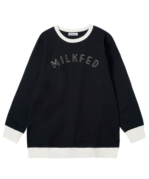 MILKFED.（ミルクフェド）の「BI COLOR L/S TEE（Tシャツ/カットソー・レディース・ライトブルー/ブラック/ベージュ/オフホワイト・ONE SIZE）」の5枚目の写真