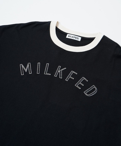 MILKFED.（ミルクフェド）の「BI COLOR L/S TEE（Tシャツ/カットソー・レディース・ライトブルー/ブラック/ベージュ/オフホワイト・ONE SIZE）」の7枚目の写真