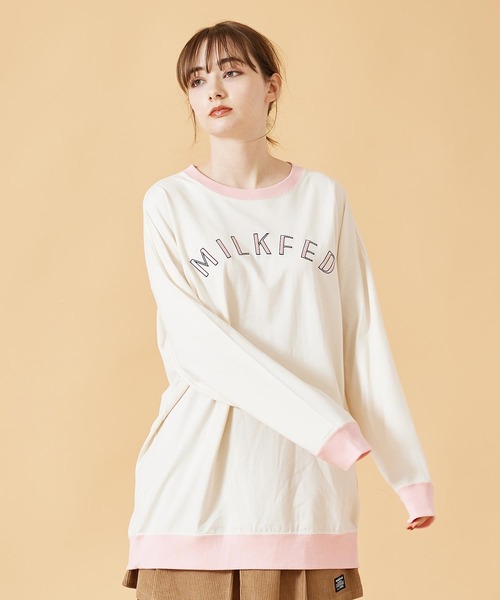 MILKFED.（ミルクフェド）の「BI COLOR L/S TEE（Tシャツ/カットソー・レディース・ライトブルー/ブラック/ベージュ/オフホワイト・ONE SIZE）」の13枚目の写真