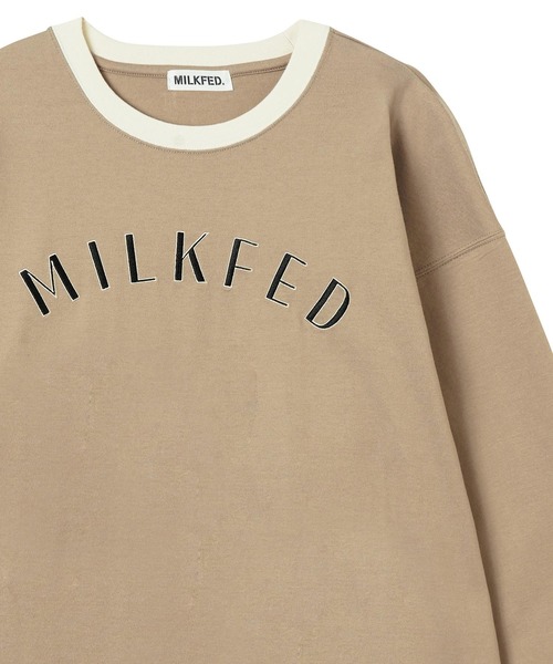 MILKFED.（ミルクフェド）の「BI COLOR L/S TEE（Tシャツ/カットソー・レディース・ライトブルー/ブラック/ベージュ/オフホワイト・ONE SIZE）」の16枚目の写真