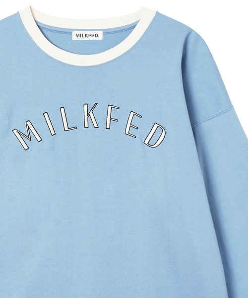 MILKFED.（ミルクフェド）の「BI COLOR L/S TEE（Tシャツ/カットソー・レディース・ライトブルー/ブラック/ベージュ/オフホワイト・ONE SIZE）」の17枚目の写真