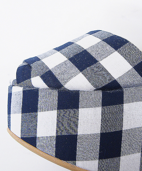 one after another NICE CLAUP（ワンアフターアナザーナイスクラップ）の「【mer8月号掲載 ナイスクラップ】厚底リボンサンダル（サンダル・レディース・チェック/ピンクベージュ/ネイビー・SMALL/MEDIUM/LARGE）」の6枚目の写真