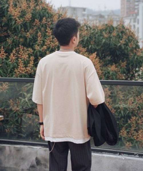 ARCHIVER(アーカイバ)の「【Bl】【LAnGe】フェイクレイヤードルーズシルエットTシャツ 韓国ファッション 韓国系(Tシャツ/カットソー・メンズ・ホワイト/ブラック/ネイビー/ブラウン/レッド系その他・LARGE/X-LARGE/MEDIUM)」の14枚目の写真