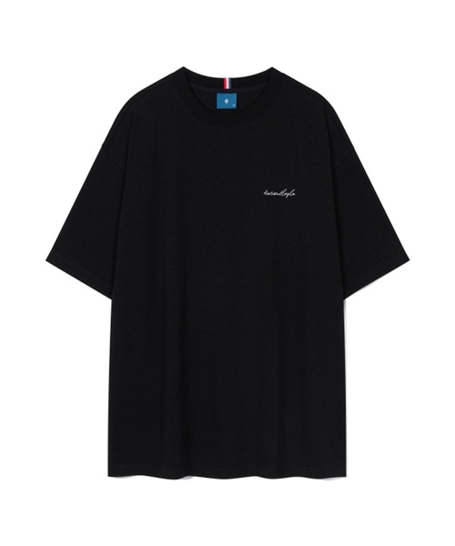 Diamond Layla(ダイアモンドレイラ)の「【Diamond Layla 】カーシブロゴ ショートスリーブティーシャツ(T64) / Cursive Logo Short Sleeve T-shirt T64(Tシャツ/カットソー・メンズ・ホワイト/ブラック・MEDIUM/LARGE/X-LARGE)」の1枚目の写真