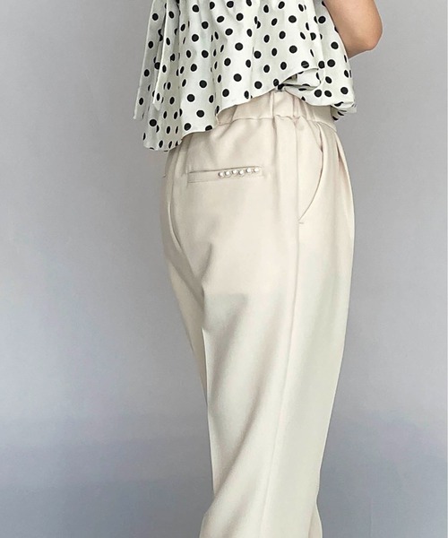 PICCIN PERLA（ピッチンペルラ）の「【セットアップ可能】後ろポケットパールパンツ（その他パンツ・レディース・ブラック/ネイビー/アイボリー・S/M）」の20枚目の写真