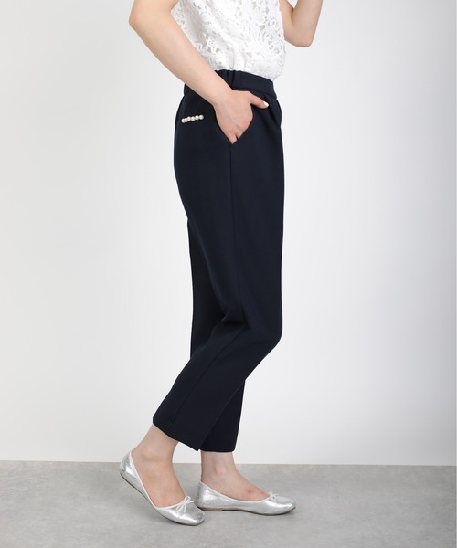 PICCIN PERLA（ピッチンペルラ）の「【セットアップ可能】後ろポケットパールパンツ（その他パンツ・レディース・ブラック/ネイビー/アイボリー・S/M）」の5枚目の写真