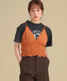 Ray BEAMS | Ray BEAMS / フリンジ Vネック キャミ(キャミソール)