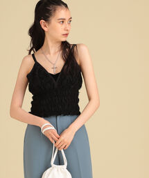 Ray BEAMS | Ray BEAMS / フリンジ Vネック キャミ(キャミソール)