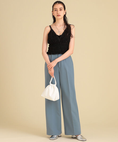 Ray BEAMS（レイビームス）の「Ray BEAMS / フリンジ Vネック キャミ（キャミソール・レディース・ブラック/オレンジ・1/0）」の6枚目の写真