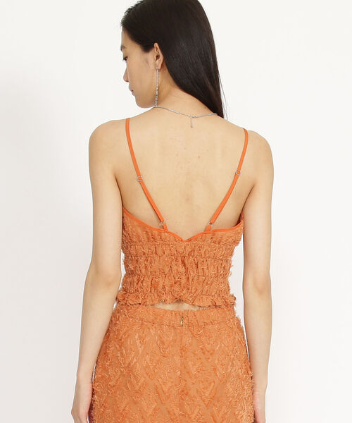 Ray BEAMS（レイビームス）の「Ray BEAMS / フリンジ Vネック キャミ（キャミソール・レディース・ブラック/オレンジ・1/0）」の17枚目の写真