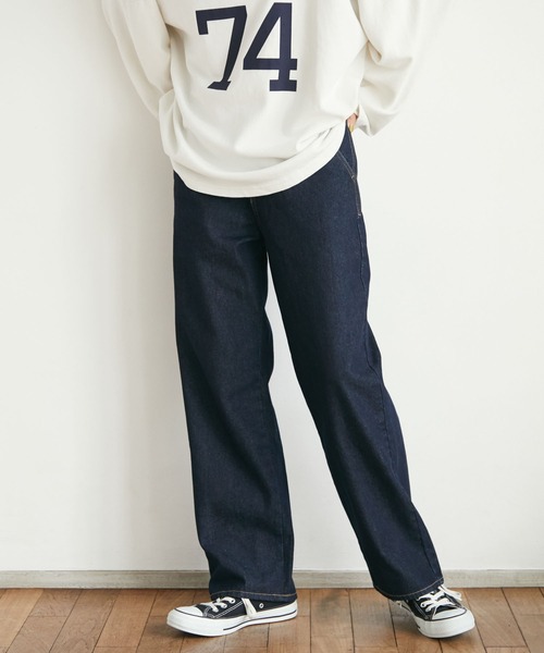 CRAFT STANDARD BOUTIQUE（クラフトスタンダードブティック）の「セミワイドパンツ　＊◆（デニムパンツ・レディース・ダークインディゴブルー/ライトインディゴブルー・S/M/L）」の11枚目の写真