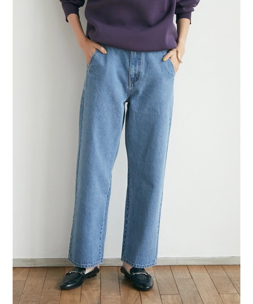 CRAFT STANDARD BOUTIQUE（クラフトスタンダードブティック）の「セミワイドパンツ　＊◆（デニムパンツ・レディース・ダークインディゴブルー/ライトインディゴブルー・S/M/L）」の3枚目の写真