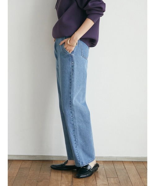 CRAFT STANDARD BOUTIQUE（クラフトスタンダードブティック）の「セミワイドパンツ　＊◆（デニムパンツ・レディース・ダークインディゴブルー/ライトインディゴブルー・S/M/L）」の4枚目の写真