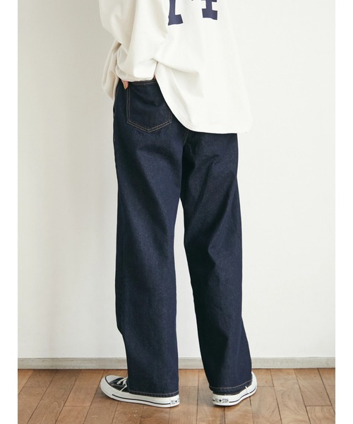 CRAFT STANDARD BOUTIQUE（クラフトスタンダードブティック）の「セミワイドパンツ　＊◆（デニムパンツ・レディース・ダークインディゴブルー/ライトインディゴブルー・S/M/L）」の13枚目の写真