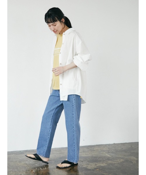 CRAFT STANDARD BOUTIQUE（クラフトスタンダードブティック）の「セミワイドパンツ　＊◆（デニムパンツ・レディース・ダークインディゴブルー/ライトインディゴブルー・S/M/L）」の8枚目の写真