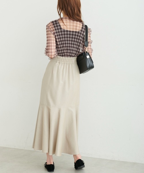 FREE'S MART(フリーズマート)の「【Sシリーズ対応】◆ラッフルマーメイドスカート(スカート・レディース・ベージュ/ブラック/ピンク・MEDIUM/X-SMALL/SMALL)」の15枚目の写真