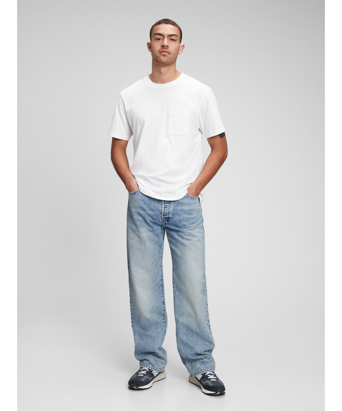 GAP（ギャップ）の「ウォッシュウェル '90S ルーズデニム（デニムパンツ・メンズ・ライトインディゴブルー・29W 30L/30W 30L/31W 30L/32W 30L/33W 32L/28W 30L/34W 32L/32W 32L/36W 32L/31W 32L）」の6枚目の写真