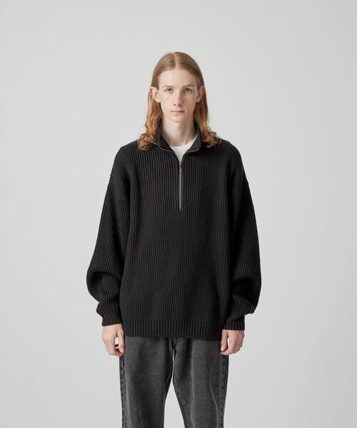 CITEN（シテン）の「＜CITEN＞ハーフジップニット（ニット/セーター・メンズ・ブラック/グレー/ホワイト・FREE）」の10枚目の写真