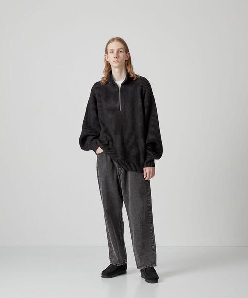 CITEN（シテン）の「＜CITEN＞ハーフジップニット（ニット/セーター・メンズ・ブラック/グレー/ホワイト・FREE）」の13枚目の写真