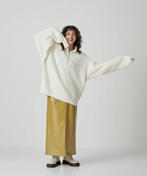 CITEN（シテン）の「＜CITEN＞ハーフジップニット（ニット/セーター・メンズ・ブラック/グレー/ホワイト・FREE）」の18枚目の写真