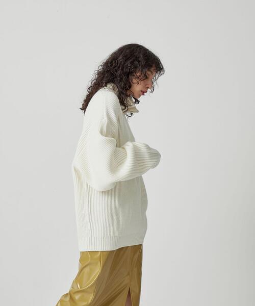 CITEN（シテン）の「＜CITEN＞ハーフジップニット（ニット/セーター・メンズ・ブラック/グレー/ホワイト・FREE）」の21枚目の写真