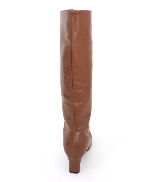 Pierrot（ピエロ）の「ジップレススクエアトゥロングブーツ（ブーツ・レディース・ブラック/ブラウン/ベージュ・S/M/L/LL）」の7枚目の写真