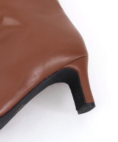 Pierrot（ピエロ）の「ジップレススクエアトゥロングブーツ（ブーツ・レディース・ブラック/ブラウン/ベージュ・S/M/L/LL）」の11枚目の写真