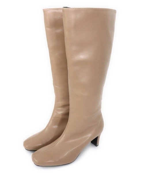 Pierrot（ピエロ）の「ジップレススクエアトゥロングブーツ（ブーツ・レディース・ブラック/ブラウン/ベージュ・S/M/L/LL）」の15枚目の写真