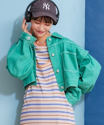 HELLO.SANFRANCISCO | 【HELLO.SANFRANCISCO】カットアウトカラーショートジャケット(デニムジャケット)