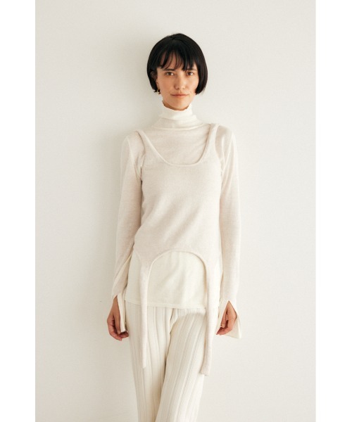 M_（エムアンダーバー）の「【M_】TURTLE ニット（ニット/セーター・レディース・オフホワイト/ブラック/グレー・FREE）」の18枚目の写真