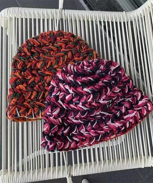 c.u.l（シーユーエル）の「ミックスカラー ニットバケットハット cula449（ハット・レディース・オレンジ系その他/ピンク系その他・FREE）」の9枚目の写真