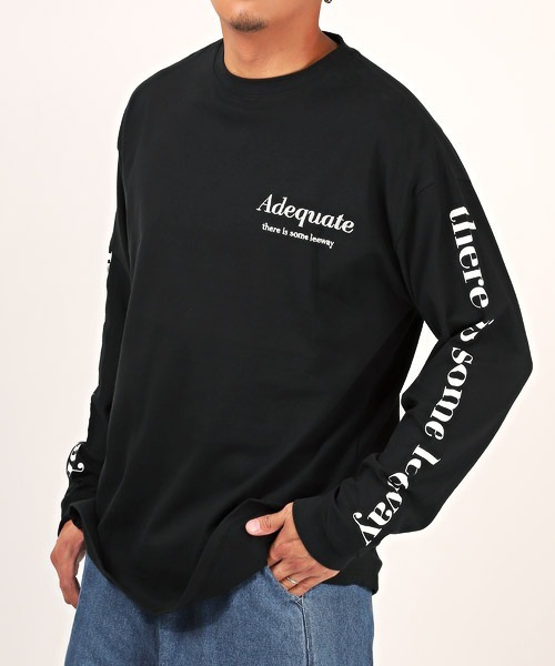 LUXSTYLE(ラグスタイル)の「袖ロゴプリントロンT(Tシャツ/カットソー・メンズ・ホワイト/ブラック/ブルー/グリーン・L/M)」の3枚目の写真
