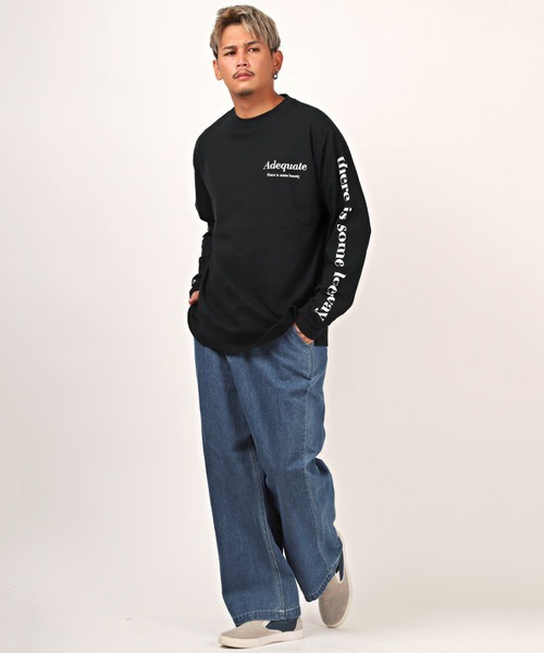 LUXSTYLE(ラグスタイル)の「袖ロゴプリントロンT(Tシャツ/カットソー・メンズ・ホワイト/ブラック/ブルー/グリーン・L/M)」の10枚目の写真