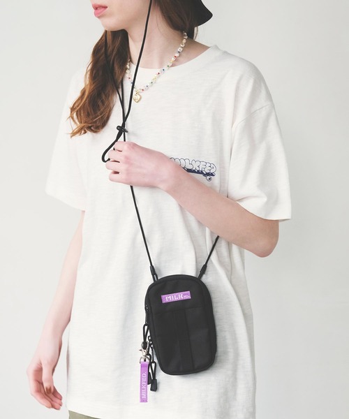 MILKFED.(ミルクフェド)の「ACTIVE MOLLE UTILITY POUCH(ショルダーバッグ・レディース・ライトパープル/ライトグリーン/ブラック/ライトピンク・ONE SIZE)」の1枚目の写真
