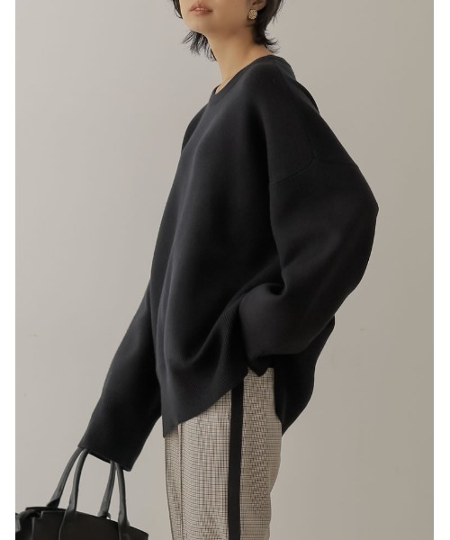 [神山まりあさん着用]ミラノリブスウェットニットプルオーバー