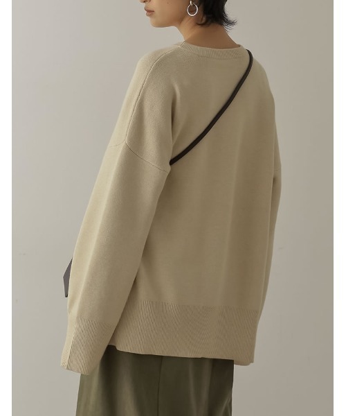 [神山まりあさん着用]ミラノリブスウェットニットプルオーバー