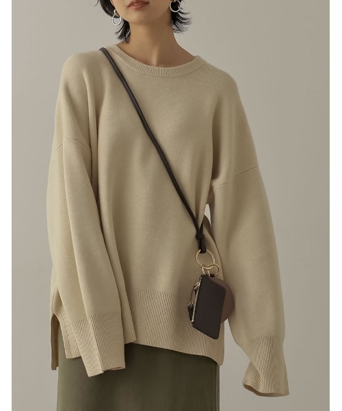 [神山まりあさん着用]ミラノリブスウェットニットプルオーバー