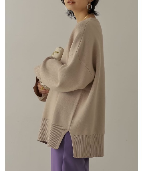 [神山まりあさん着用]ミラノリブスウェットニットプルオーバー