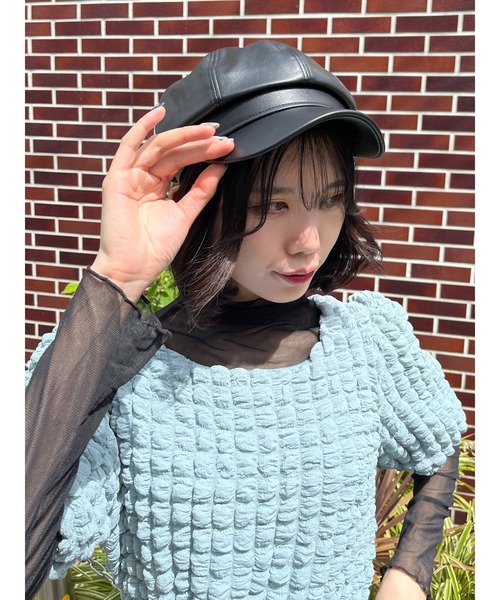 WC（ダブル シー）の「PUキャスケット（キャスケット・レディース・ブラック・FREE）」の7枚目の写真