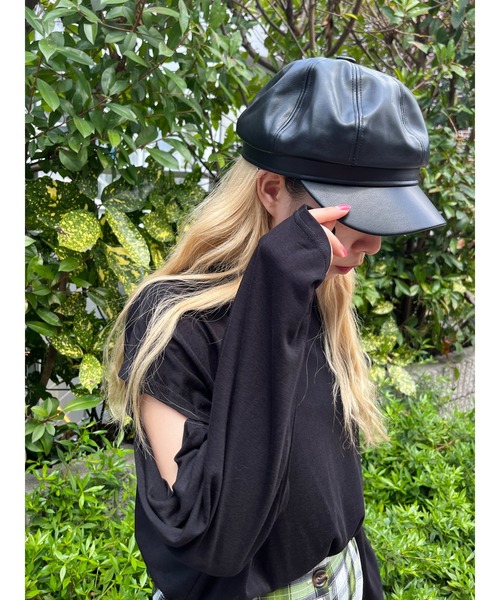 WC（ダブル シー）の「PUキャスケット（キャスケット・レディース・ブラック・FREE）」の2枚目の写真