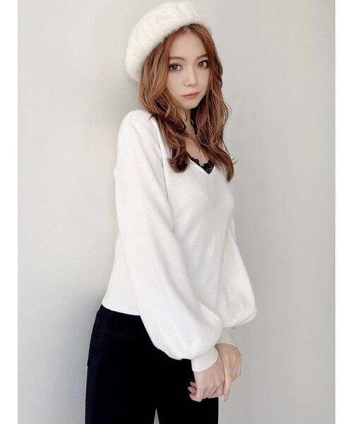 RESEXXY（リゼクシー）の「レースキャミセットニットトップス（ニット