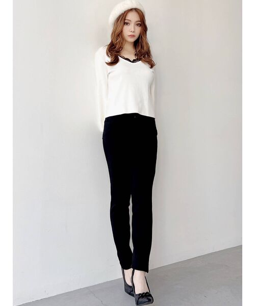 RESEXXY(リゼクシー)の「レースキャミセットニットトップス(ニット/セーター・レディース・ホワイト/ブラック/ベージュ/ブラウン・FREE)」の19枚目の写真