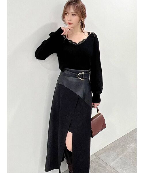 RESEXXY(リゼクシー)の「レースキャミセットニットトップス(ニット/セーター・レディース・ホワイト/ブラック/ベージュ/ブラウン・FREE)」の21枚目の写真